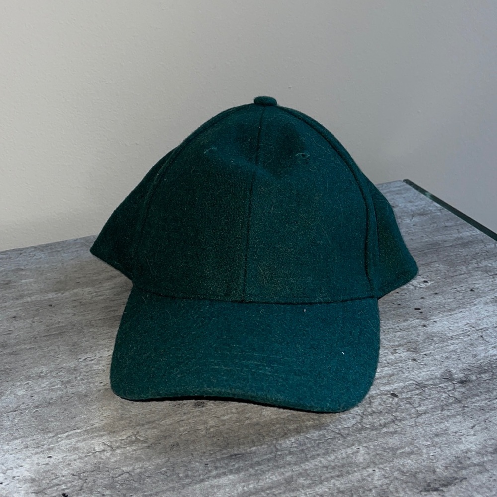 Green Felt Baseball Cap